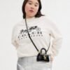Coach Sammi Top Handle In Signature 12 Bag With OG Box & Dust Bag Black