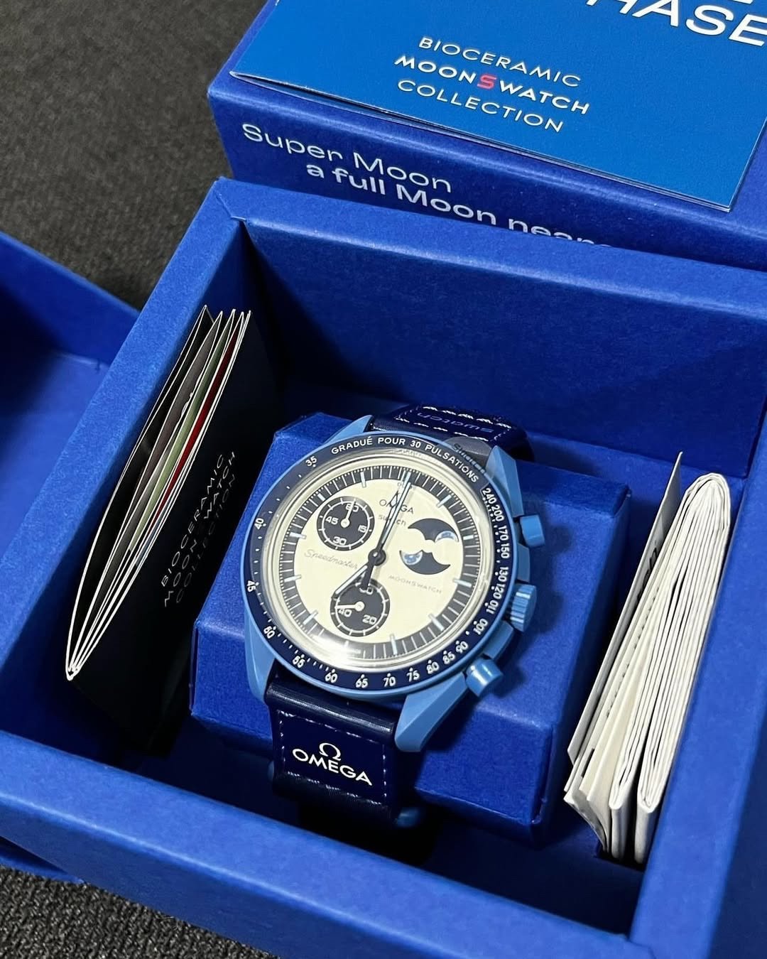 OMEGA X SWATCH MISSION TO MOON BLUE WATCH