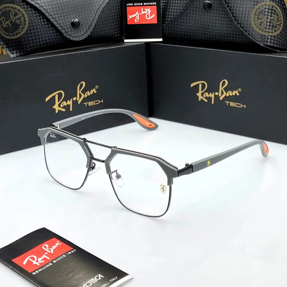 Ray Ban Fancy Grey Clear Eyewear For Daily Causal Evergreen UV Protected For Unisex