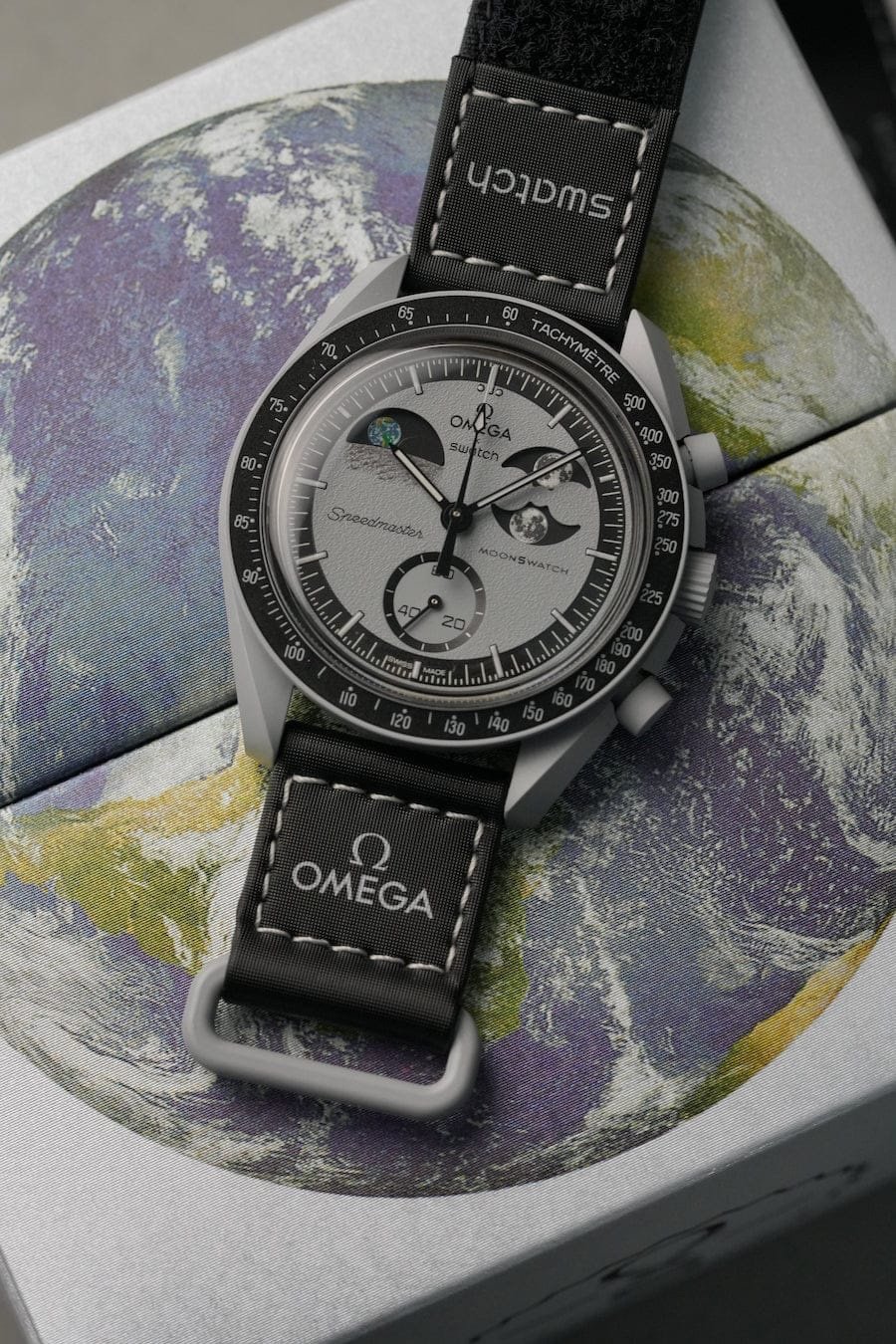 OMEGA X SWATCH MISSION TO MOON  BLACK / GREY