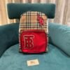Burberry Nylon Check TB Logo Rucksack Unisex Backpack Rare Plaid With Dust Bag B8890 Black