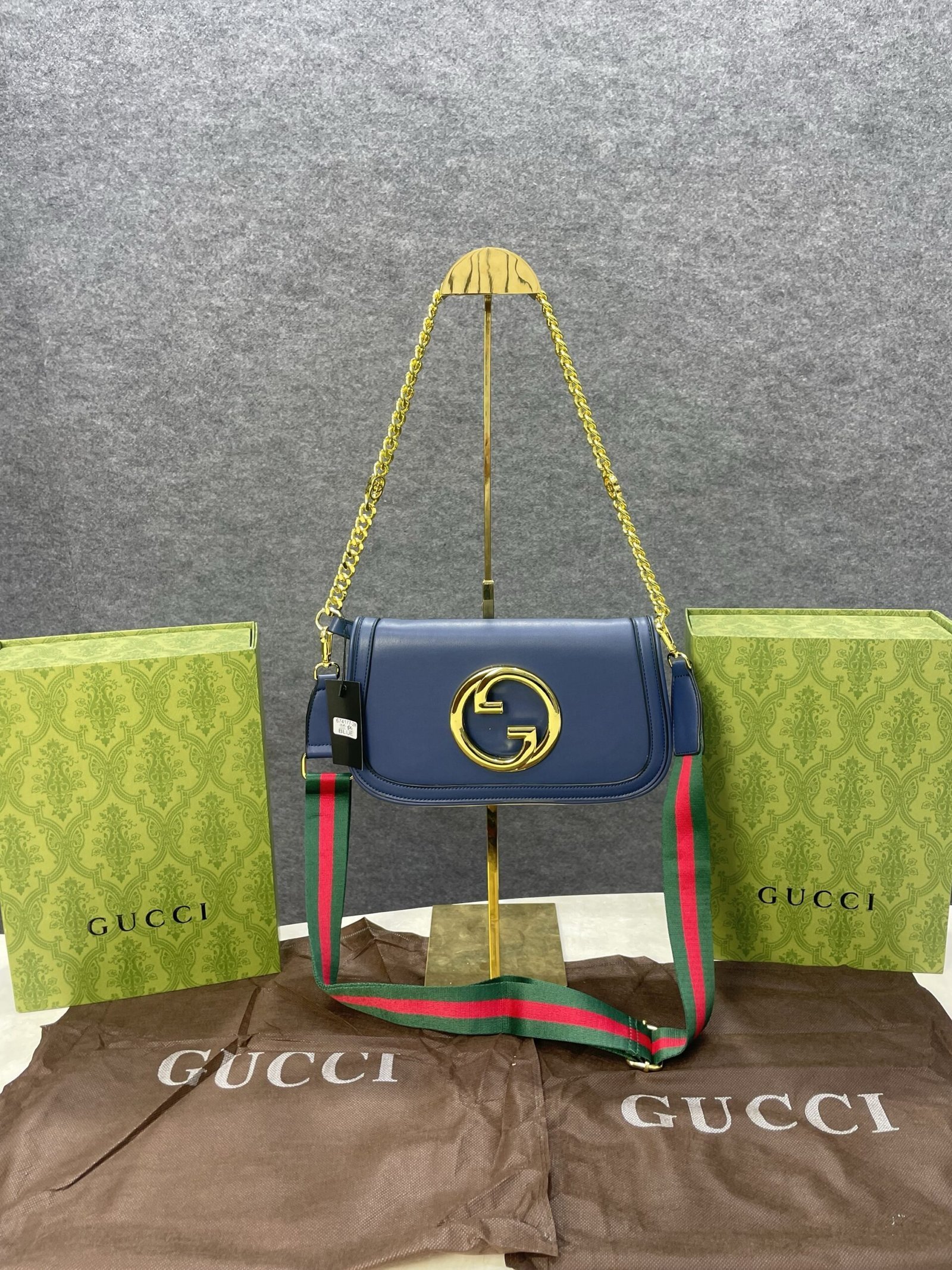 GuccI Blondie hand bag With folding box 284(BR)