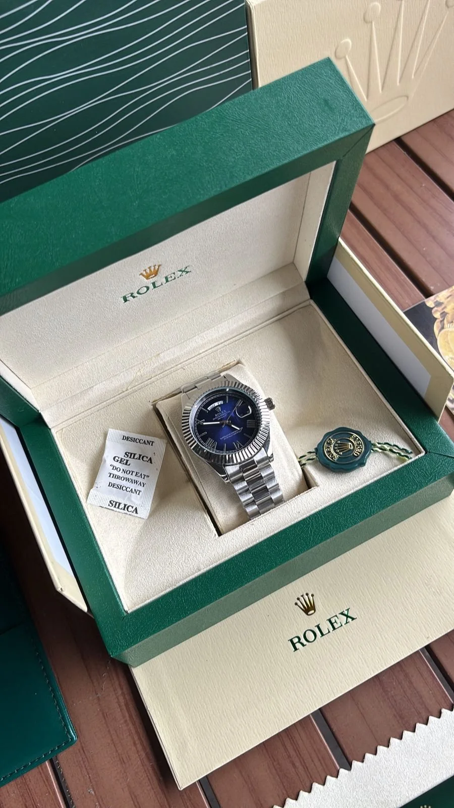 Rolex Oyster Perpetual Day Date BlueDial Roman