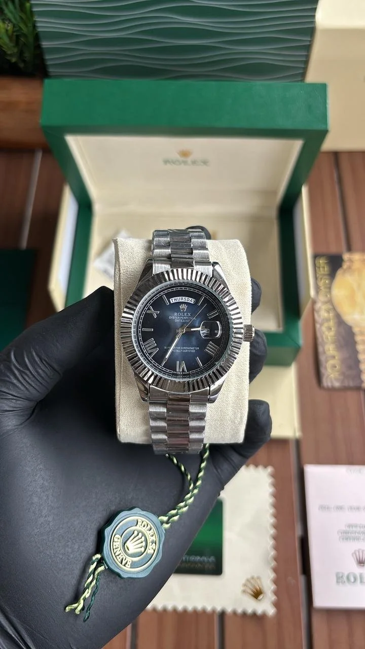 Rolex Oyster Perpetual Day Date Grey Dial Roman