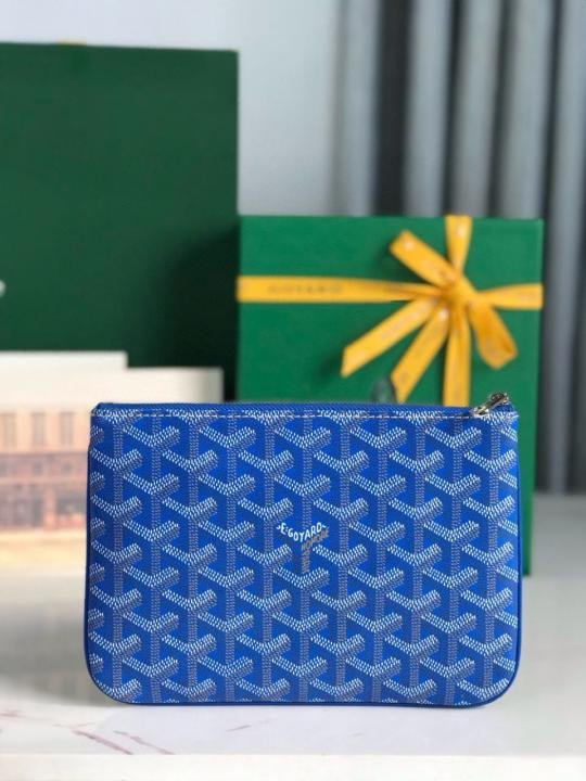Goyard Snat PM Pouch in blue Goyardine