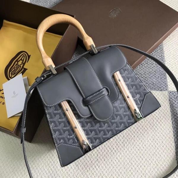 Goyard  Grey Saigon Structure Mini Hand Shoulder Bag