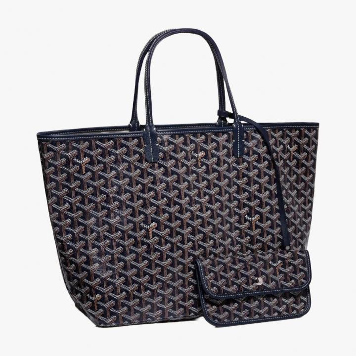 GOYARD SAINT LOUIS PM TOTE BAG NAVY BLUE