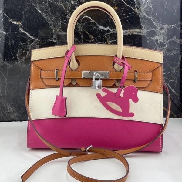 Herm.s Birkin 25 Sellier Sunrise Rainbow handbag