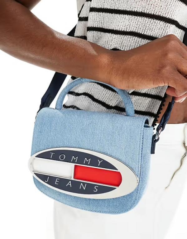 TOMMY JEANS HILFIGER PREMIUM DENIM CROSS BODY WITH BOX AND CARRY BAG