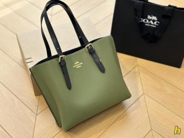 Coac.h Mollie Tote Bag 25 In Signature Canvas Green C01103