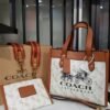 Coac.h Field Tote With Horse And Carriage Print And Carriage Badge WIth Double OG Box Packing