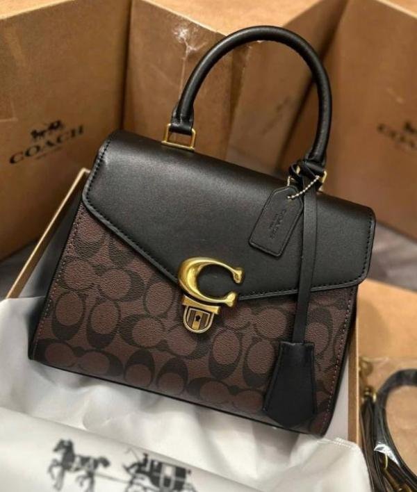 coac_h sammy 21 signature tophandle bag Comes with Extra long sling with box 26979 brown