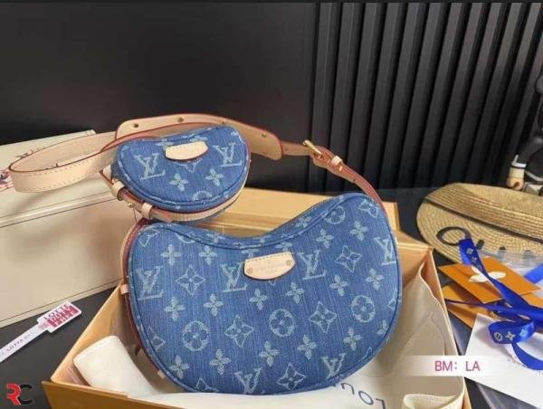 Louis_Vuitton CROISSANT MM Denim Bag